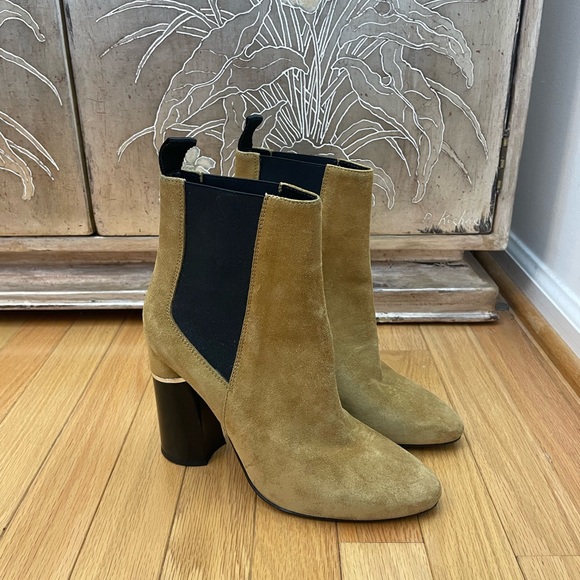 3.1 Phillip Lim Camel and Black Heeled Boots - Picture 2 of 8